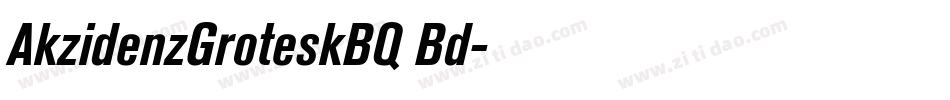 AkzidenzGroteskBQ Bd字体转换